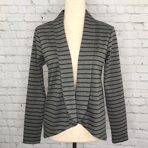 CHRISTOPHER & BANKS Stripe Jersey Knit Blazer